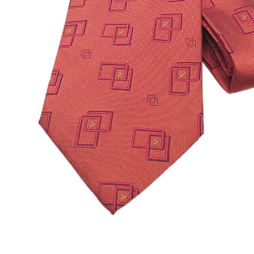 Remy Martin Silk Tie Mens 60” Fine Champagne Cognac Geometric Wide New